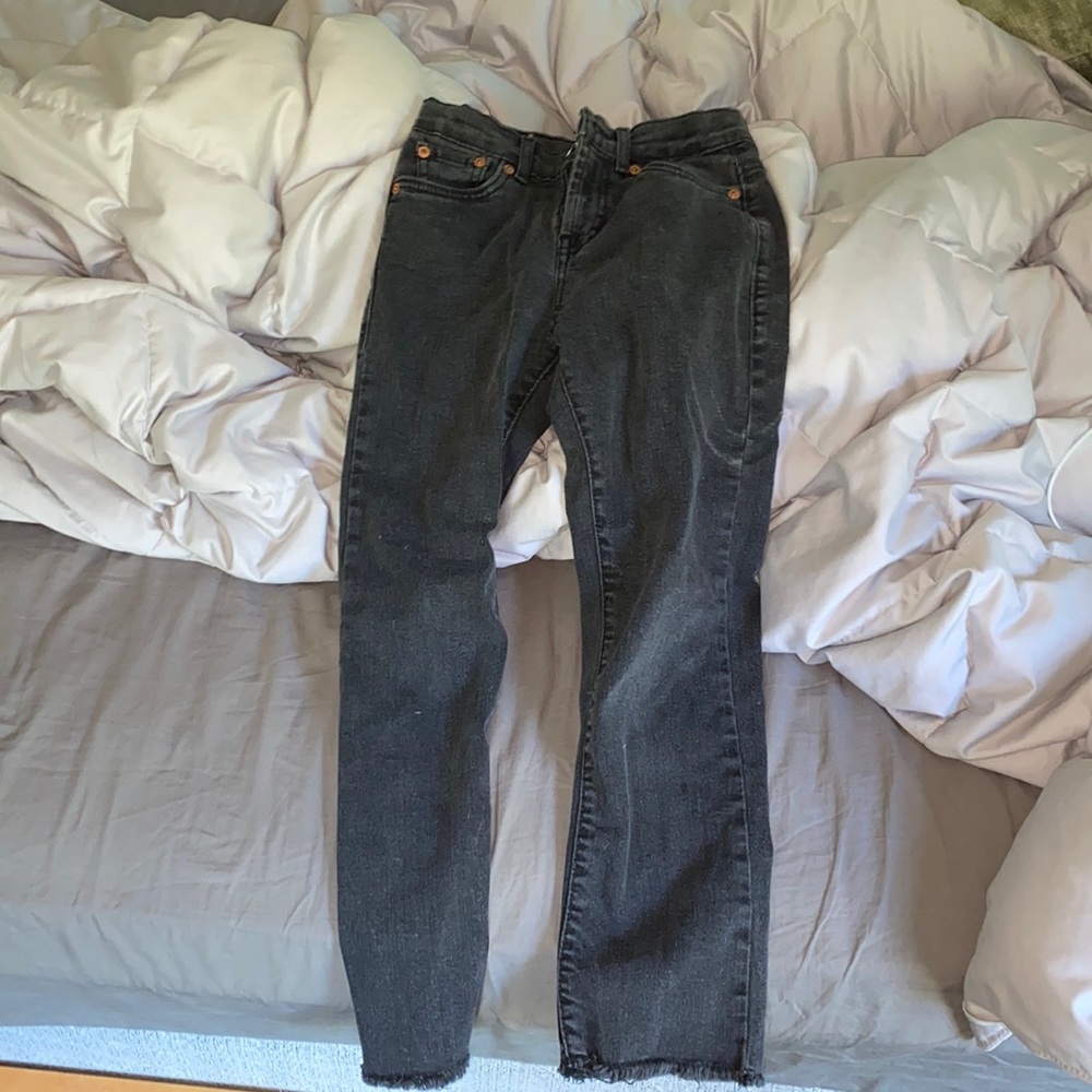 kids levi high rise straight ankle